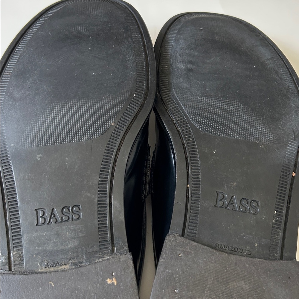Bass Mens Black Penny Loafers - Picture 5 of 9